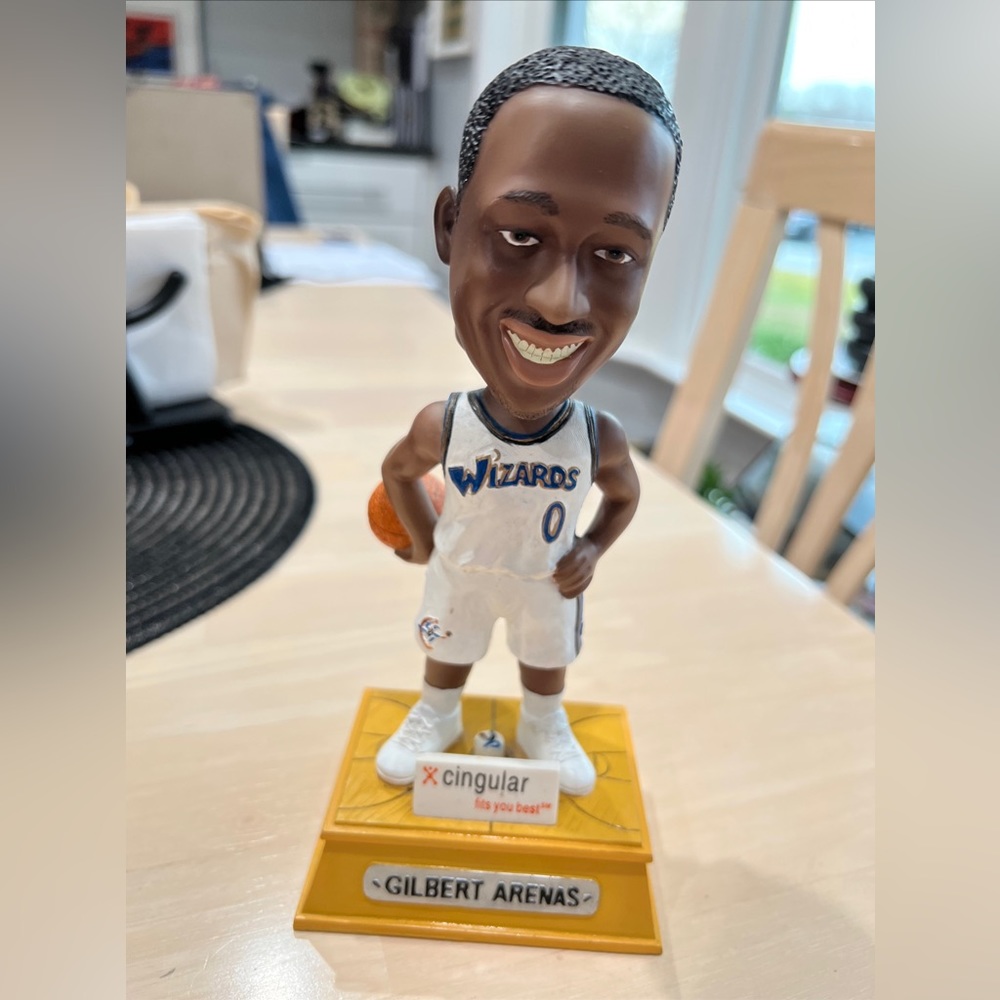 Gilbert Arenas *talking* bobble head Wizards - new battery- Excellent condition